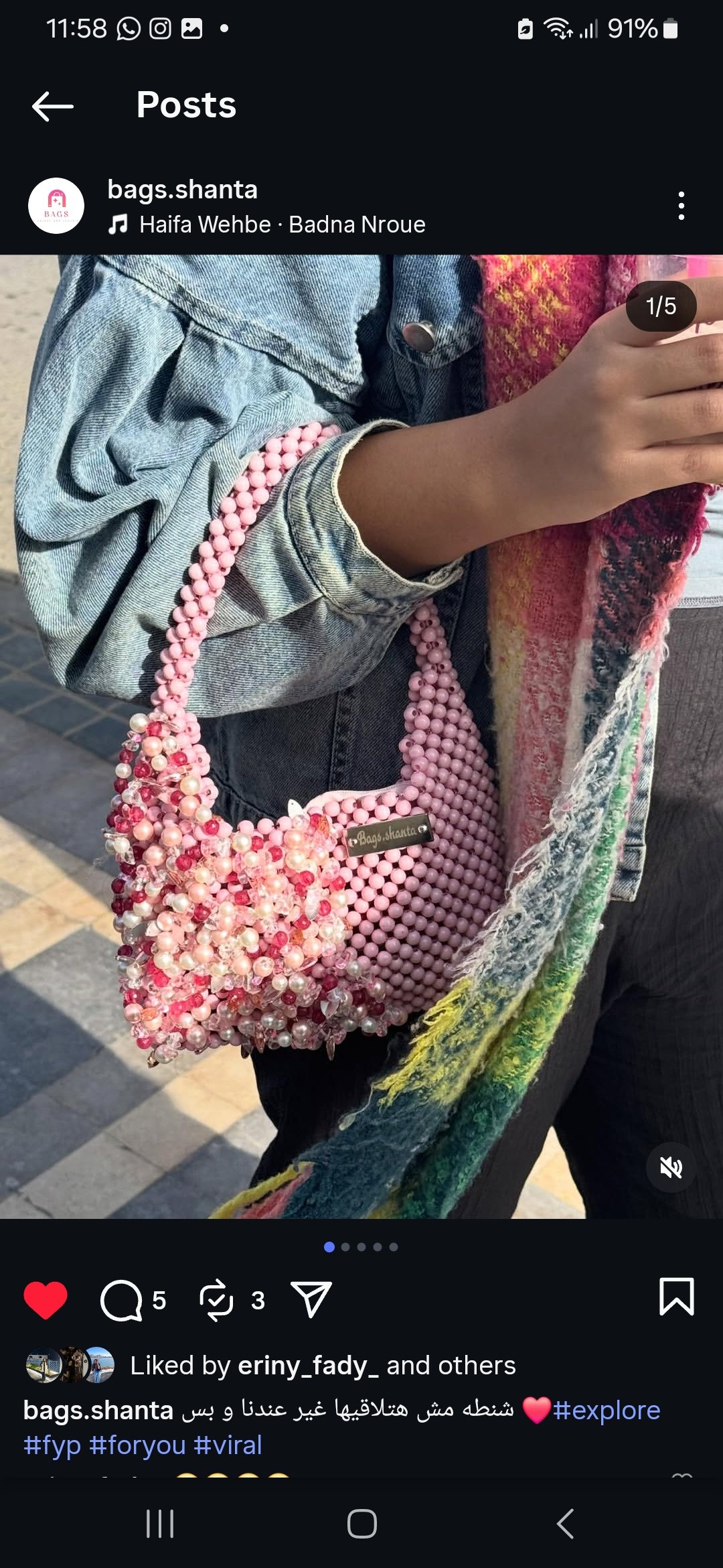 Beaded bag